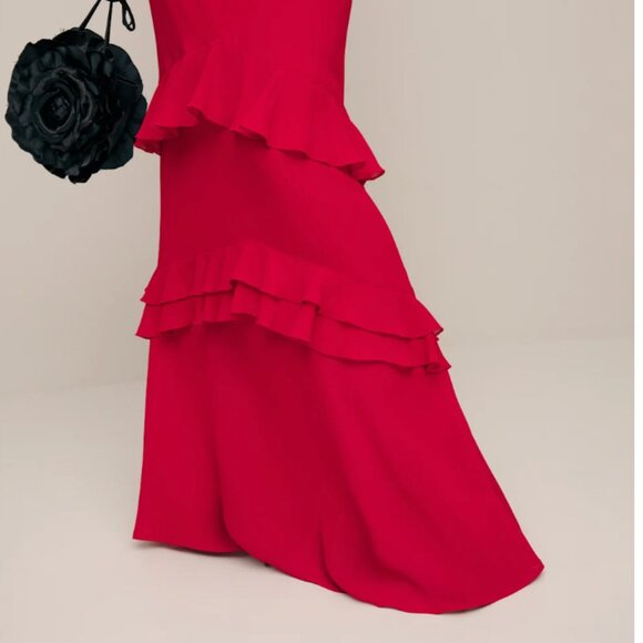 Reformation Tripoli Dress Red - Size 12 - Picture 2 of 4